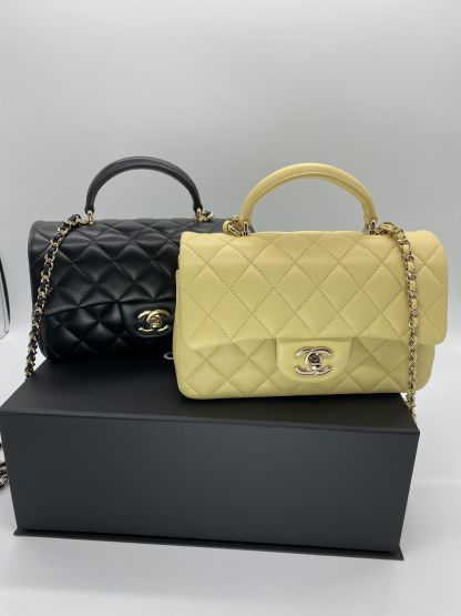 国内配送 新作 CHANEL トップハンドル ミニフラップバッグ